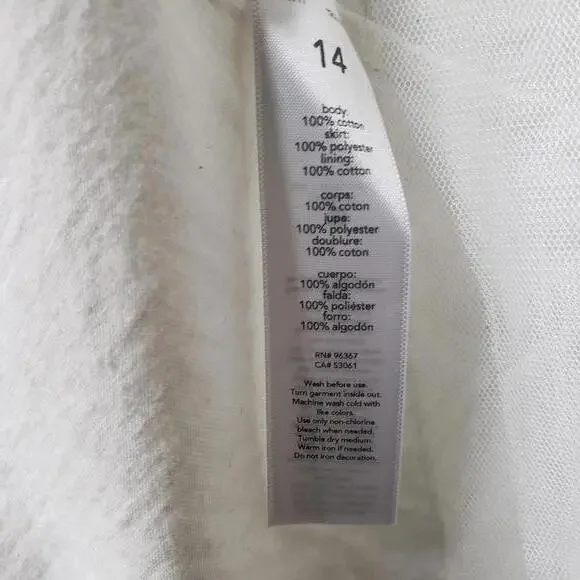 Osh Kosh B'gosh Kids Sz 14 Glitter Drop Waist Tutu Dress (1703) - Picture 7 of 7